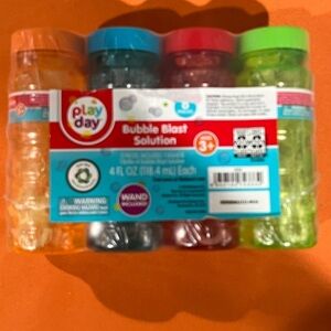 Play Day Bubble Blast Solution Set - Orange, Blue, Red, Green 8pack 4oz